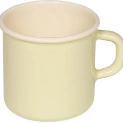 Riess Emaille Riess Becher Aus Emaille In Pastell-gelb