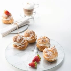 Leonardo Servierplatte TURN 32,5 Cm Weiß Marmoroptik -Le Creuset shop 210 TURN Servierplatte 034925 mood H