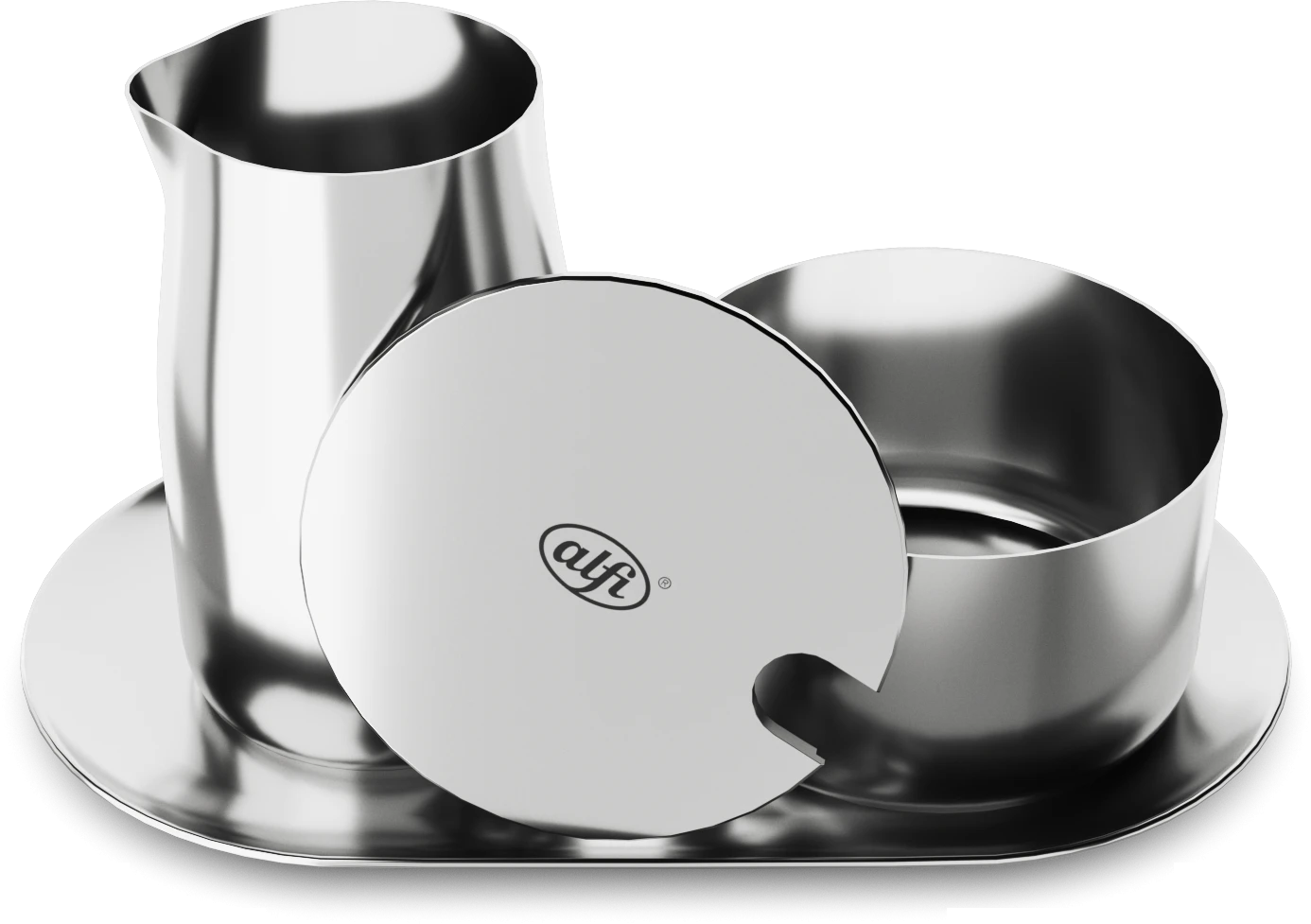 Alfi Milch- Und Zuckerset In Edelstahl Poliert 2 Alfi Milch- Und Zuckerset In Edelstahl Poliert – Bild 2