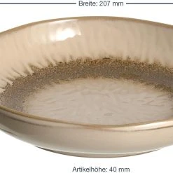 Leonardo Tellerset MATERA 12-teilig Beige Keramik -Le Creuset shop 221 026045 2 K