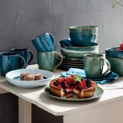 Leonardo Tellerset MATERA 12-teilig Blau Keramik -Le Creuset shop 221 026048 9 K