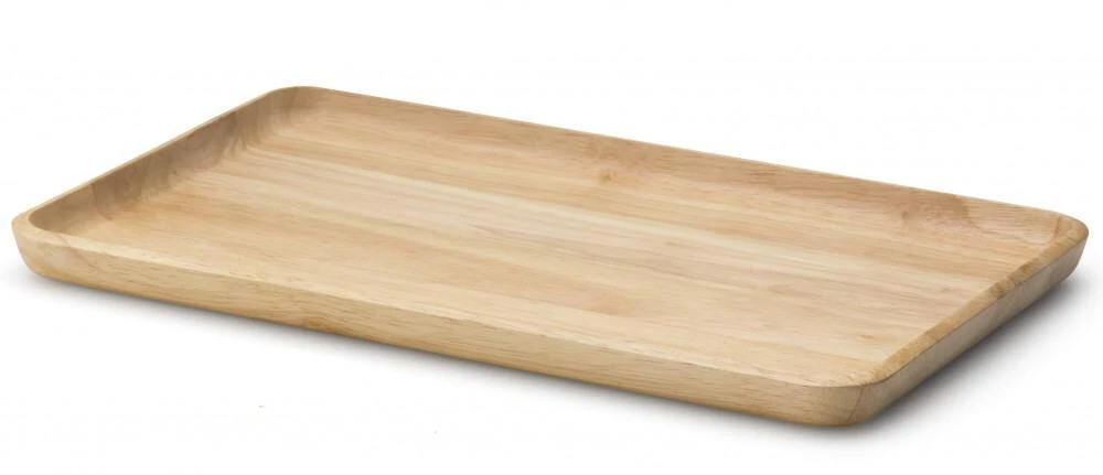 Continenta Tablett Rechteckig Aus Gummibaumholz 1 Continenta Tablett Rechteckig Aus Gummibaumholz