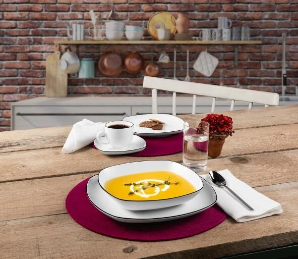 Seltmann Weiden Lido Black Line Speiseteller Flach Eckig 26 Cm 3 Seltmann Weiden Lido Black Line Speiseteller Flach Eckig 26 Cm – Bild 3