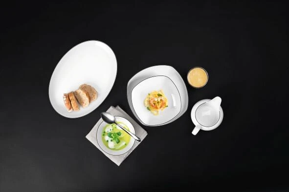 Seltmann Weiden Lido Black Line Speiseteller Flach Eckig 26 Cm 2 Seltmann Weiden Lido Black Line Speiseteller Flach Eckig 26 Cm – Bild 2