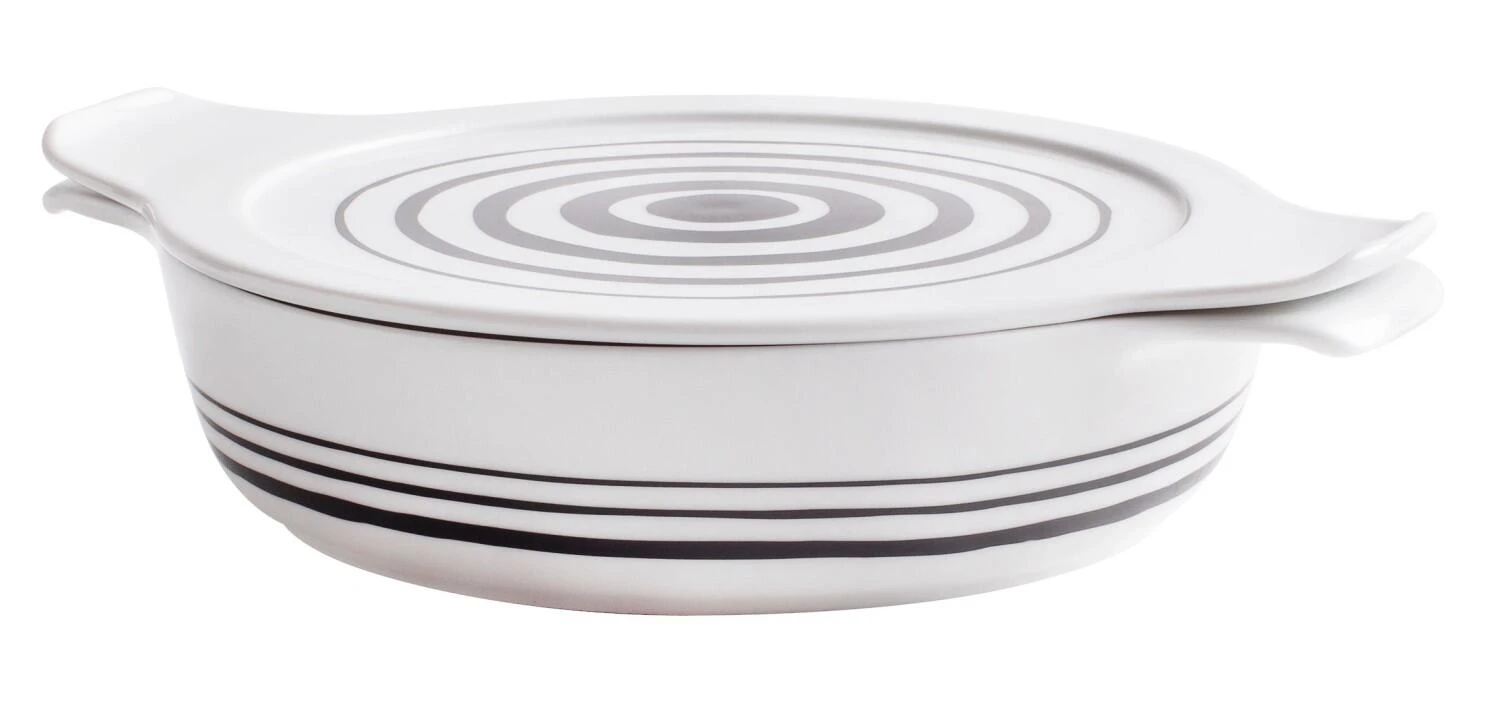 Eschenbach Flacher Topf Mit Deckel Cook & Serve In Stripes 2 Eschenbach Flacher Topf Mit Deckel Cook & Serve In Stripes – Bild 2