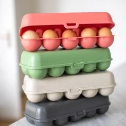 Koziol Eierbox In Sand -Le Creuset shop 7179 EGGS TO GO stapel 4 2