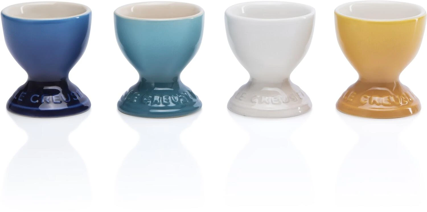 Le Creuset Eierbecher Im 4er-Set Mit Standfuß, Riviera 1 Le Creuset Eierbecher Im 4er-Set Mit Standfuß, Riviera