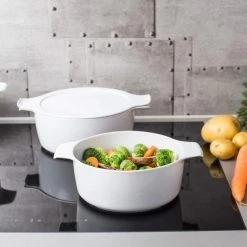 Eschenbach Topf Mit Deckel Cook & Serve In Weiß -Le Creuset shop COOK SERVE 001 neu l