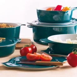 Eschenbach Flacher Topf Mit Deckel Cook & Serve In Türkisgrün -Le Creuset shop COOK SERVE 2019 tu rkisgru n 1