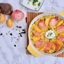 Eschenbach Flacher Topf Mit Deckel Cook & Serve In Hellgelb -Le Creuset shop COOK SERVE Meal Prep Kartoffelro sti 300dpi