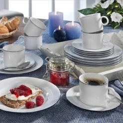 Friesland Porzellan Friesland Becher JEVERLAND -Le Creuset shop Jeverland kl Brise 18tlg