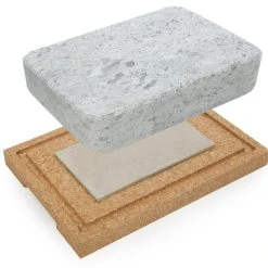 Täljsten Steksten-Kochstein Mit Korkuntersetzer