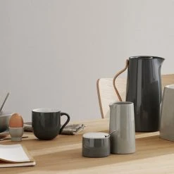 Stelton Zuckerschale Emma 0,1 L In Grey -Le Creuset shop Stelton Emma grey table setting 2