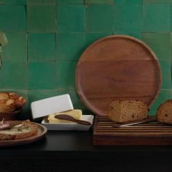 ASA Holzbrett, Oval Wood Dark Aus Akazie -Le Creuset shop Wood dark dunkel Brotzeit 2